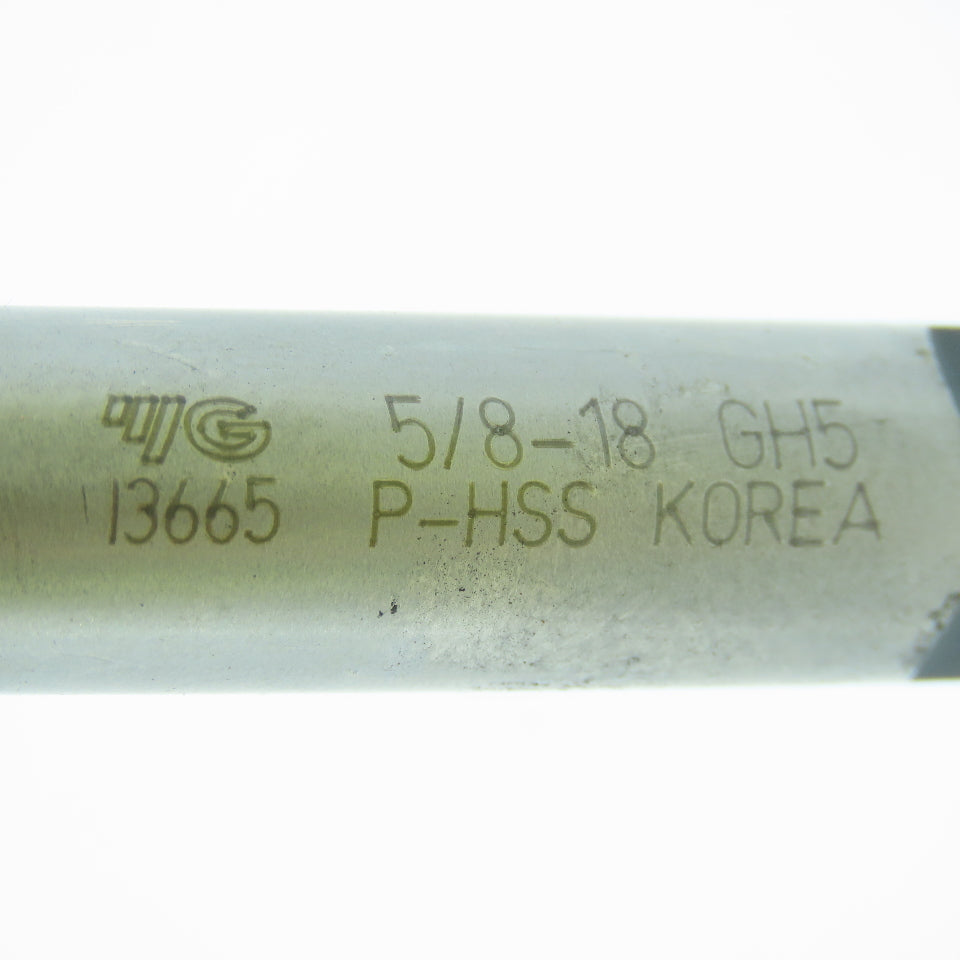 YG-1 I3665 5/8"-18  GH5 Plug Tap Spiral Tip 3  Flute 3-13/16" OAL