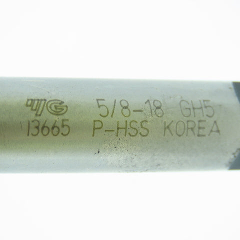 YG-1 I3665 5/8"-18  GH5 Plug Tap Spiral Tip 3  Flute 3-13/16" OAL