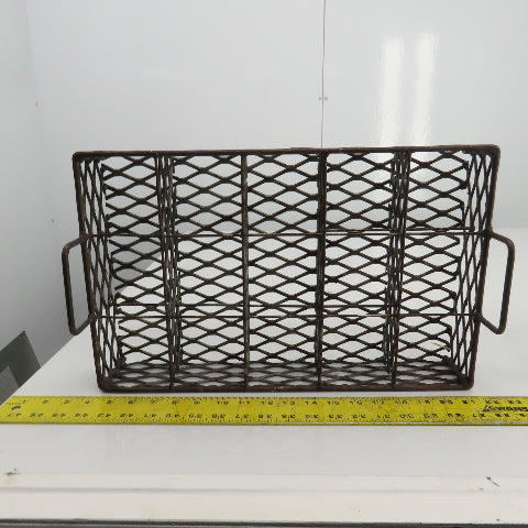 17-1/2" x 11" x 3" Expanded Metal Strainer Basket /Filter W/Handles Lot Of 2