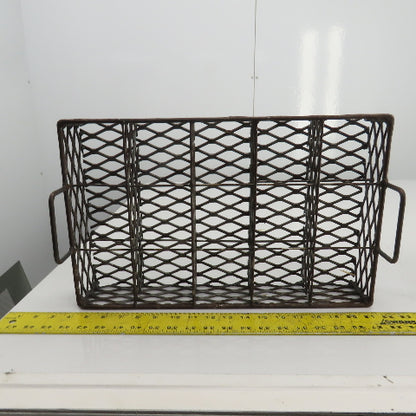 17-1/2" x 11" x 3" Expanded Metal Strainer Basket /Filter W/Handles Lot Of 2