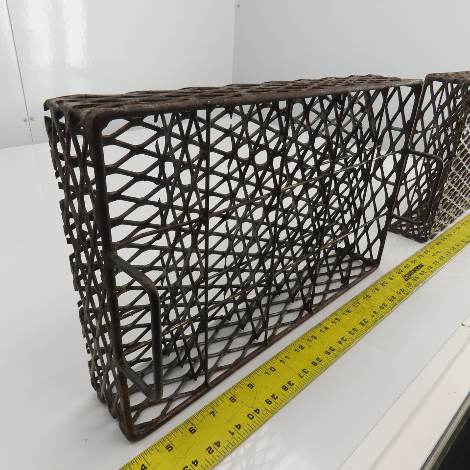 17-1/2" x 11" x 3" Expanded Metal Strainer Basket /Filter W/Handles Lot Of 2