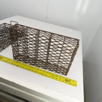 17-1/2" x 11" x 3" Expanded Metal Strainer Basket /Filter W/Handles Lot Of 2