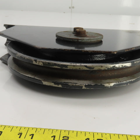 R & M Material Handling Single Wire Rope Hoist Pulley Sheave Snatch Block