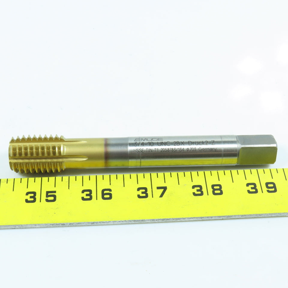 Emuge CU92F000.5016 3/4"-10 Thread Forming Tap HSS TiN Coated