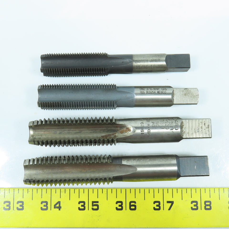 Misc. Plug Tap Straight 6 Flute 11/16"-16 To 7/8"-9 Lot of 4