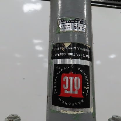 Owatonna Tool Model B 20 Ton Hydraulic Press Vanguard 2 Stage 12-1/2" Stroke