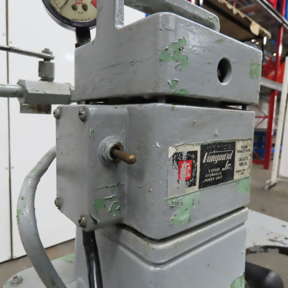 Owatonna Tool Model B 20 Ton Hydraulic Press Vanguard 2 Stage 12-1/2" Stroke