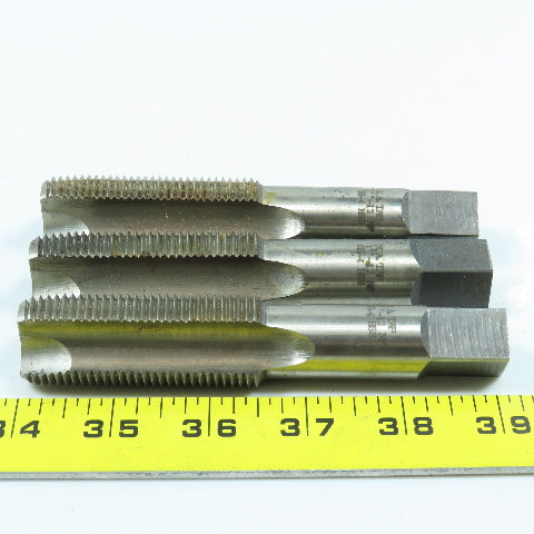 1"-12 Bottoming Tap Straight 3 Flute  5-1/8" OAL 2-1/2" Thread Length Lot of 3