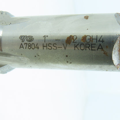 YG-1 A7804 1"-12 Bottoming Tap Straight 3 Flute  5-1/8" OAL 2-1/2" Thread Length