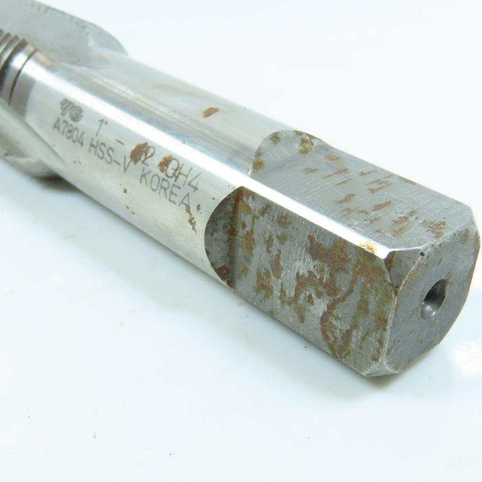 YG-1 A7804 1"-12 Bottoming Tap Straight 3 Flute  5-1/8" OAL 2-1/2" Thread Length