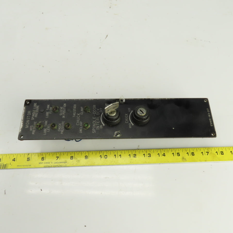 Okuma E5409-183-217 LU15 Lathe Spindle Chuck Monitor Operator Switch Panel