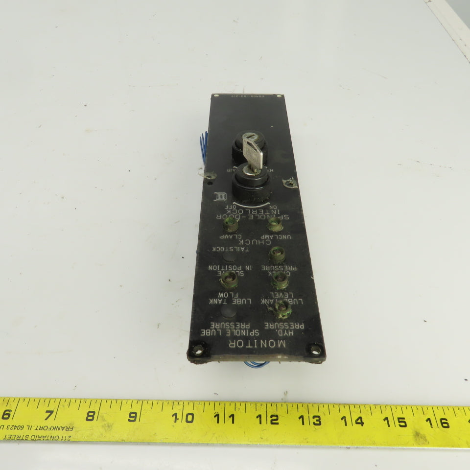 Okuma E5409-183-217 LU15 Lathe Spindle Chuck Monitor Operator Switch Panel