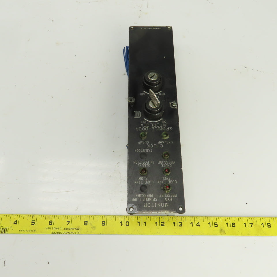 Okuma E5409-183-217 LU15 Lathe Spindle Chuck Monitor Operator Switch Panel