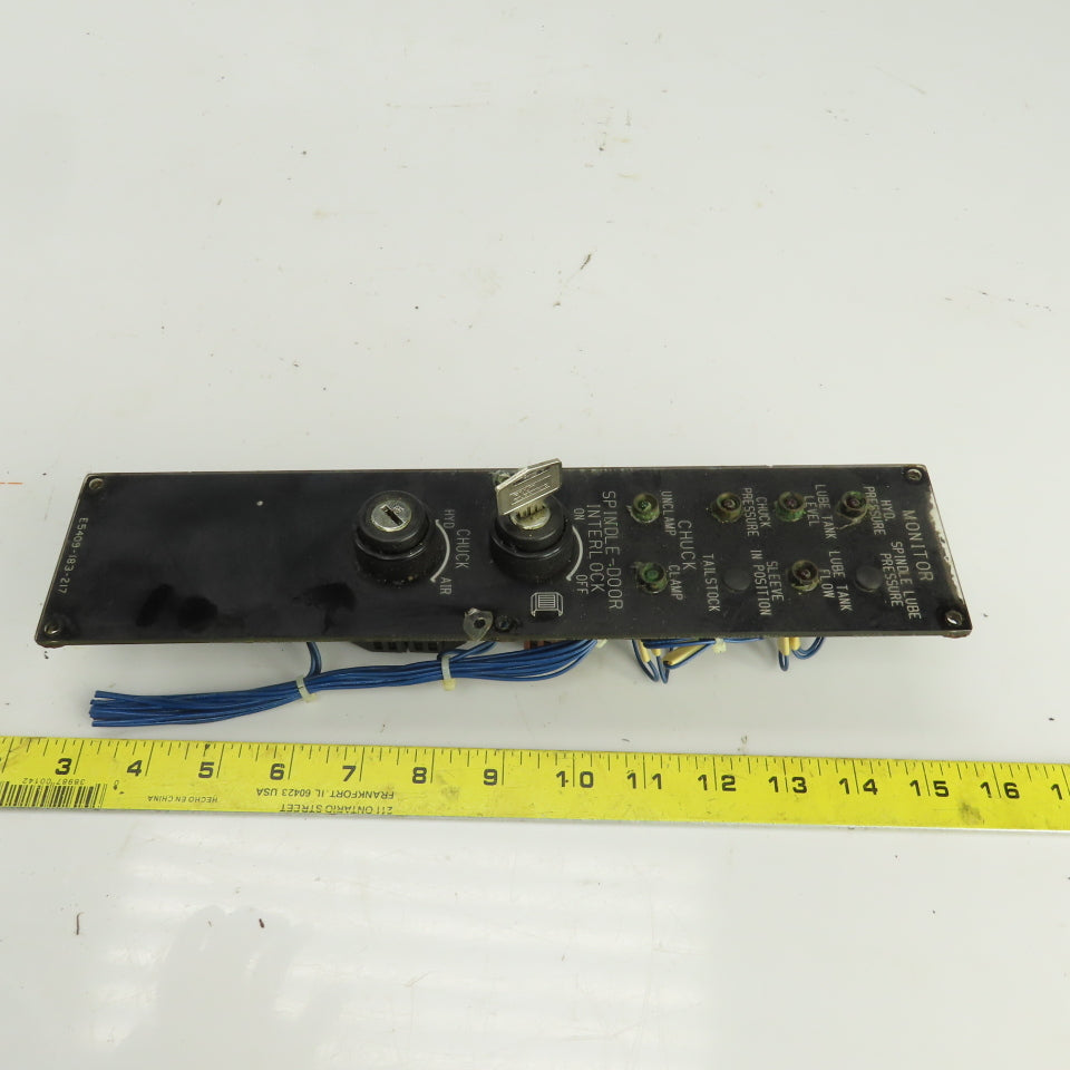 Okuma E5409-183-217 LU15 Lathe Spindle Chuck Monitor Operator Switch Panel