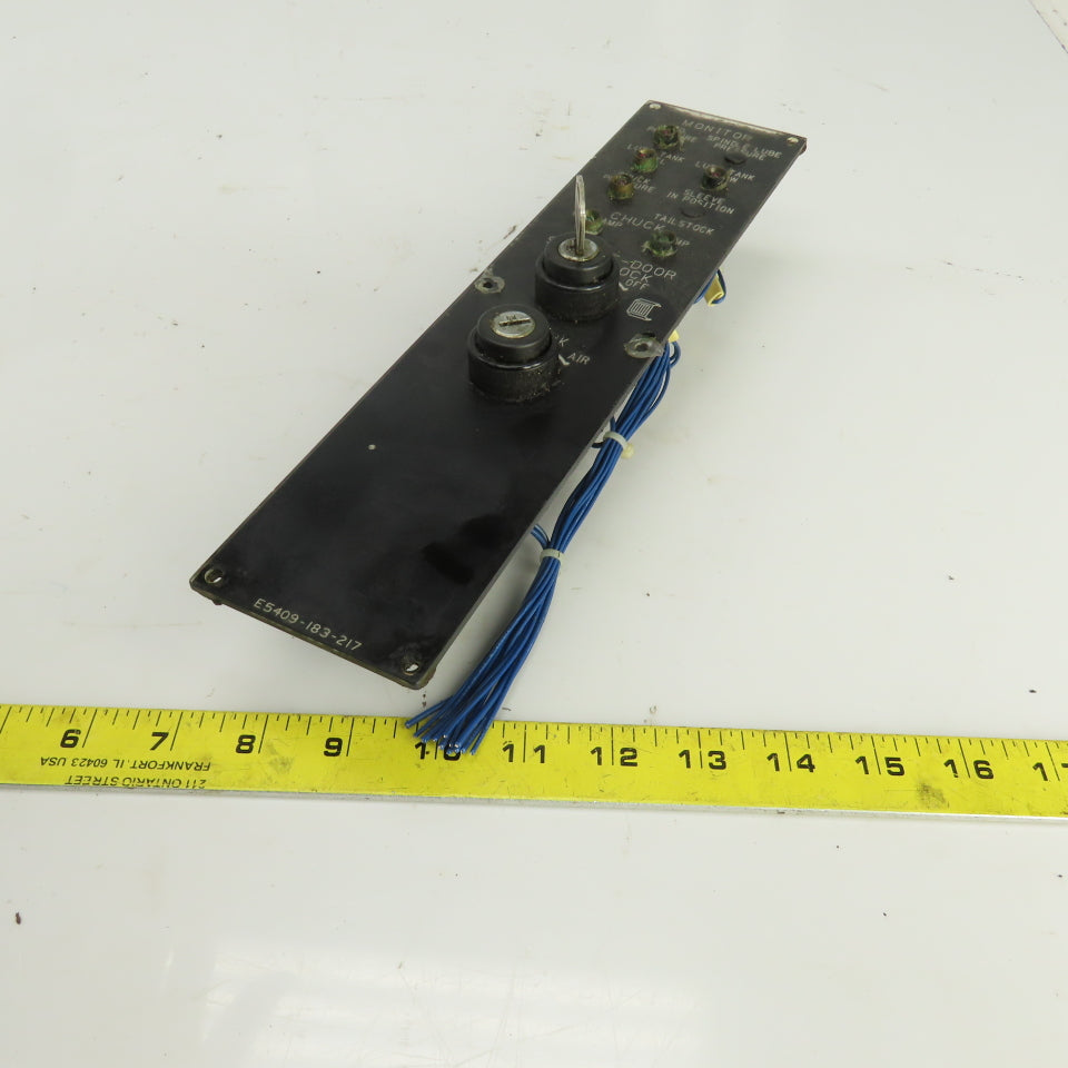 Okuma E5409-183-217 LU15 Lathe Spindle Chuck Monitor Operator Switch Panel
