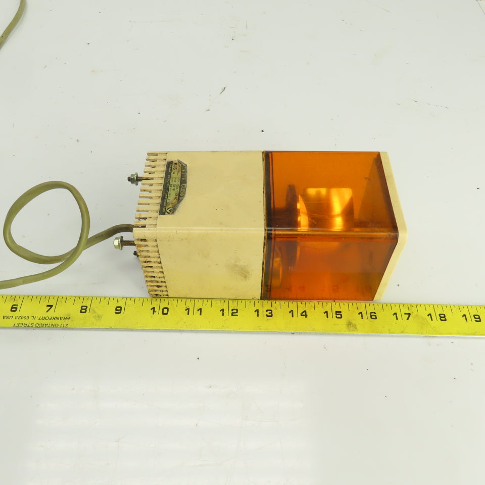 Patlite KJS-A Cube Tower Rotating Orange Warning Light 100/110V