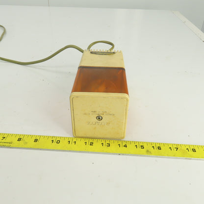 Patlite KJS-A Cube Tower Rotating Orange Warning Light 100/110V