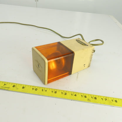 Patlite KJS-A Cube Tower Rotating Orange Warning Light 100/110V