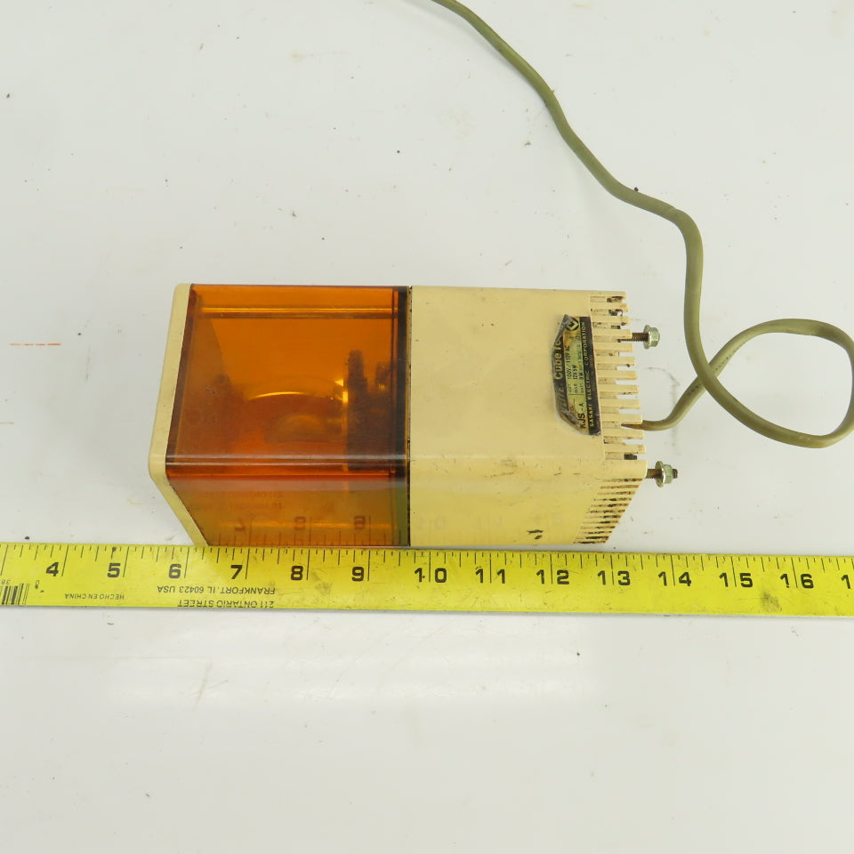 Patlite KJS-A Cube Tower Rotating Orange Warning Light 100/110V