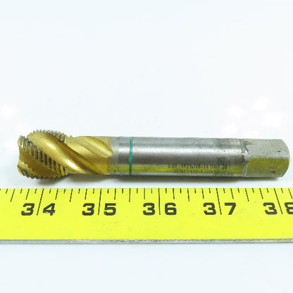 Guhring 7/8"-14 UNF Bottoming Tap Spiral 4 Flute TiN Coated HSS-E 4-11/16" OAL