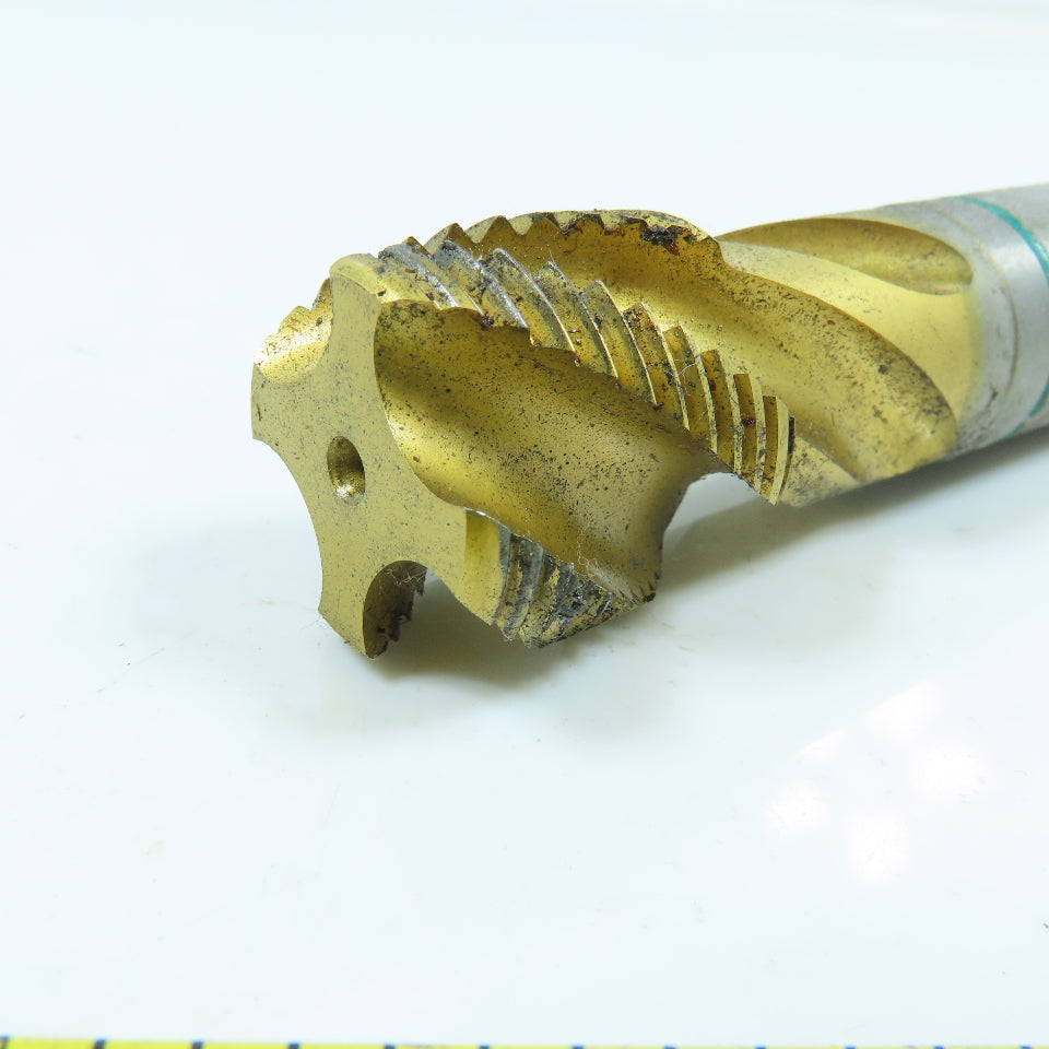 Guhring 7/8"-14 UNF Bottoming Tap Spiral 4 Flute TiN Coated HSS-E 4-11/16" OAL