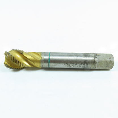 Guhring 7/8"-14 UNF Bottoming Tap Spiral 4 Flute TiN Coated HSS-E 4-11/16" OAL
