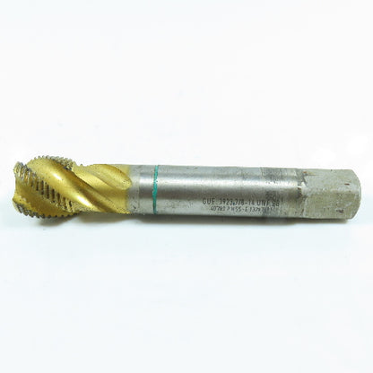 Guhring 7/8"-14 UNF Bottoming Tap Spiral 4 Flute TiN Coated HSS-E 4-11/16" OAL