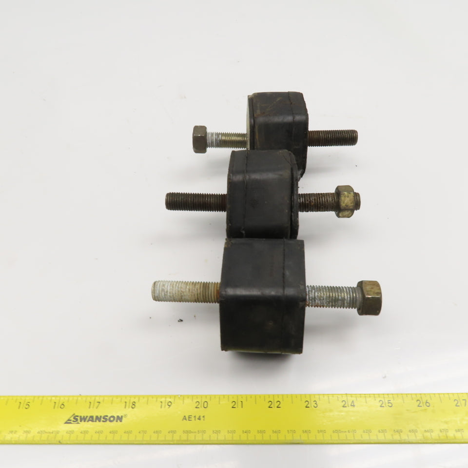Lord J-22000 3-1/4" Hexagonal Rubber Stud Mount Vibration Isolator 5/8-11 Lot/3