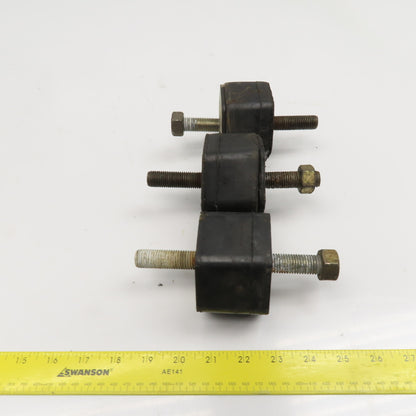 Lord J-22000 3-1/4" Hexagonal Rubber Stud Mount Vibration Isolator 5/8-11 Lot/3