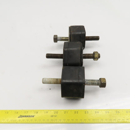 Lord J-22000 3-1/4" Hexagonal Rubber Stud Mount Vibration Isolator 5/8-11 Lot/3