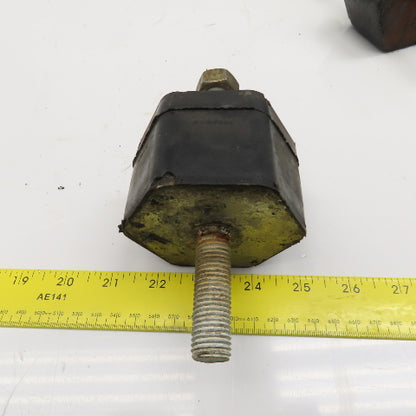 Lord J-22000 3-1/4" Hexagonal Rubber Stud Mount Vibration Isolator 5/8-11 Lot/3