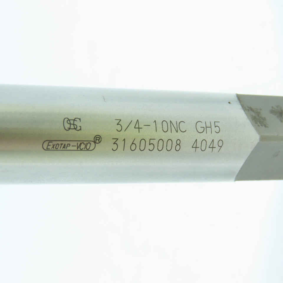 OSG 31605008 Exotap 3/4"-10 NC Plug Tap Straight 4 Flute Coolant Thru