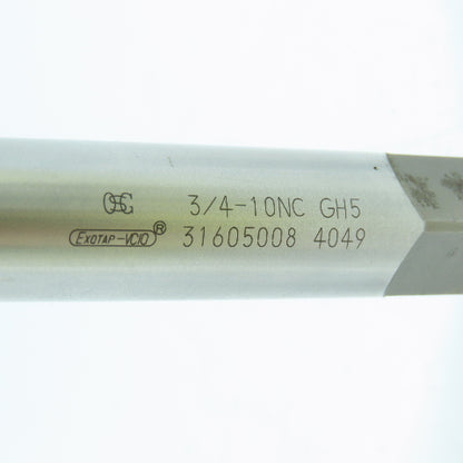 OSG 31605008 Exotap 3/4"-10 NC Plug Tap Straight 4 Flute Coolant Thru