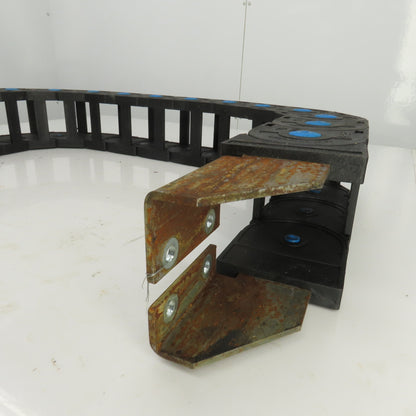CPS 48" OAL Cable Carrier Energy Chain 3-3/8" x 3-5/8" ID W/Mounting Brackets