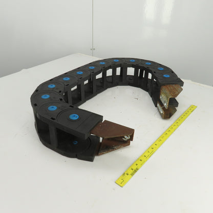 CPS 48" OAL Cable Carrier Energy Chain 3-3/8" x 3-5/8" ID W/Mounting Brackets