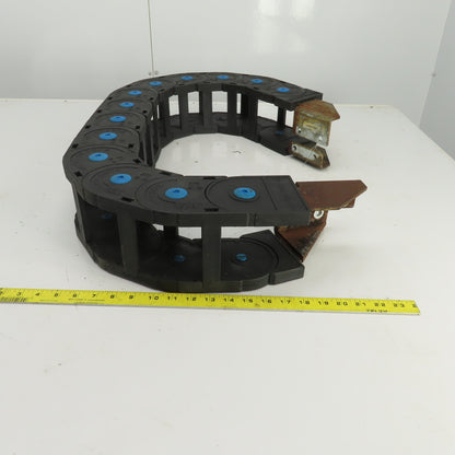 CPS 48" OAL Cable Carrier Energy Chain 3-3/8" x 3-5/8" ID W/Mounting Brackets
