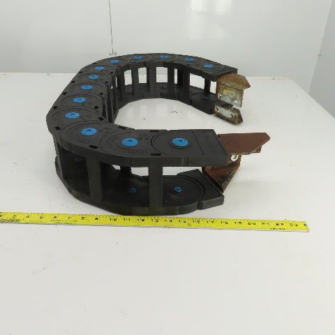 CPS 48" OAL Cable Carrier Energy Chain 3-3/8" x 3-5/8" ID W/Mounting Brackets