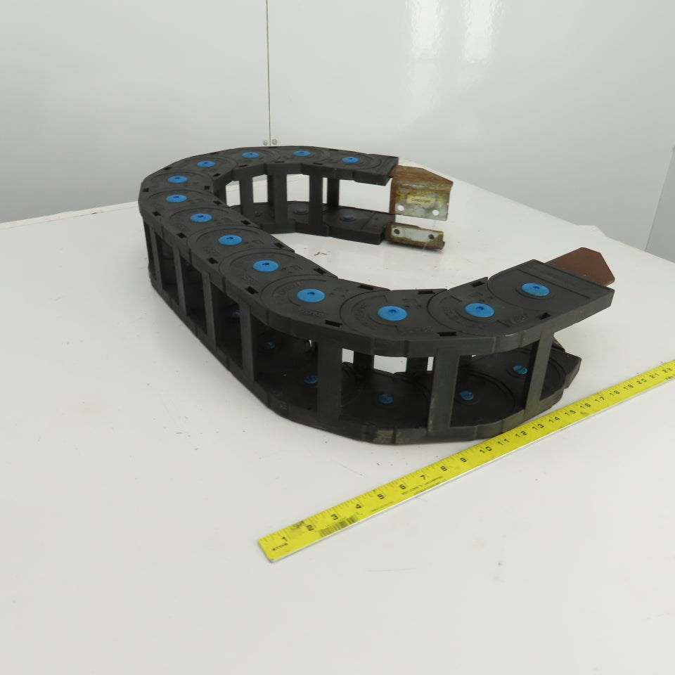 CPS 48" OAL Cable Carrier Energy Chain 3-3/8" x 3-5/8" ID W/Mounting Brackets