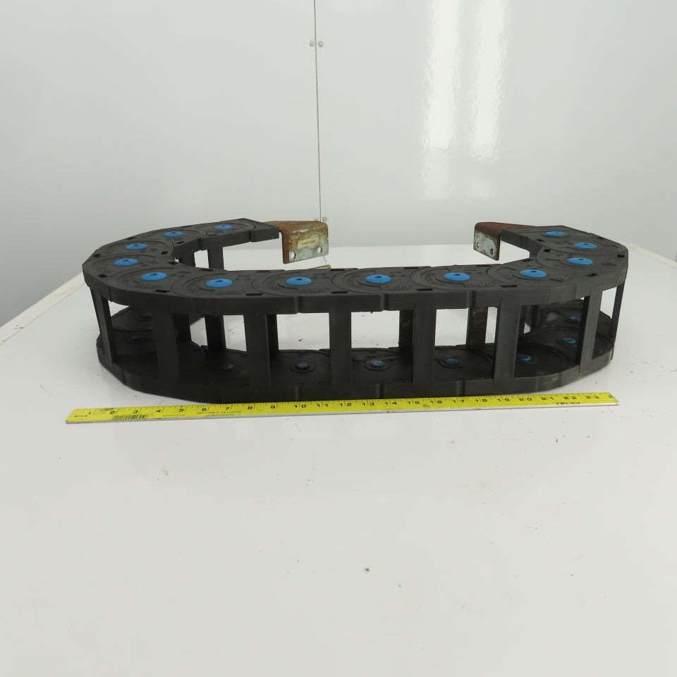 CPS 48" OAL Cable Carrier Energy Chain 3-3/8" x 3-5/8" ID W/Mounting Brackets