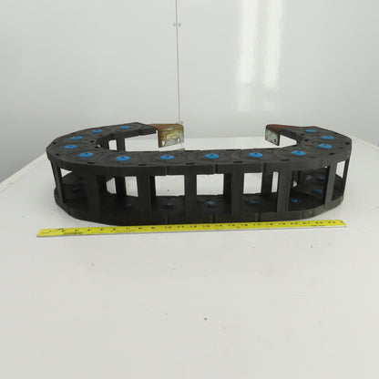 CPS 48" OAL Cable Carrier Energy Chain 3-3/8" x 3-5/8" ID W/Mounting Brackets