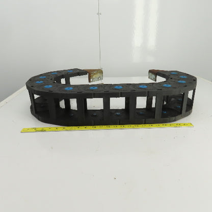 CPS 48" OAL Cable Carrier Energy Chain 3-3/8" x 3-5/8" ID W/Mounting Brackets
