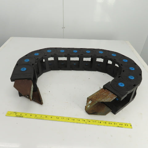 CPS 48" OAL Cable Carrier Energy Chain 3-3/8" x 3-5/8" ID W/Mounting Brackets