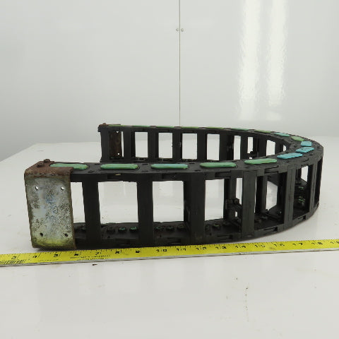44-1/2" OAL Cable Carrier Energy Chain 2-7/8" x 1-3/4" ID W/Mounting Brackets