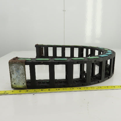 44-1/2" OAL Cable Carrier Energy Chain 2-7/8" x 1-3/4" ID W/Mounting Brackets