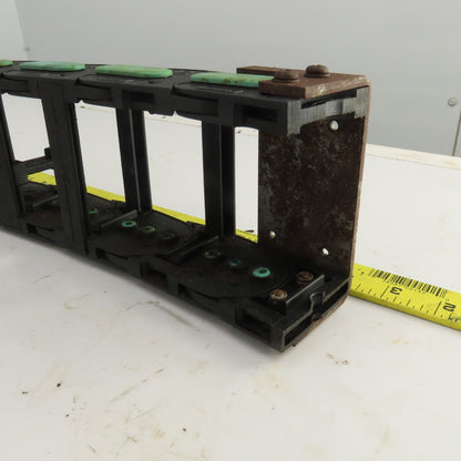 44-1/2" OAL Cable Carrier Energy Chain 2-7/8" x 1-3/4" ID W/Mounting Brackets