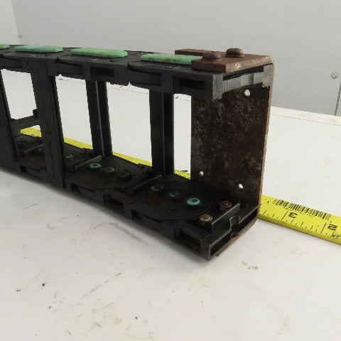 44-1/2" OAL Cable Carrier Energy Chain 2-7/8" x 1-3/4" ID W/Mounting Brackets