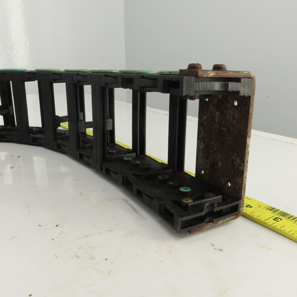 44-1/2" OAL Cable Carrier Energy Chain 2-7/8" x 1-3/4" ID W/Mounting Brackets