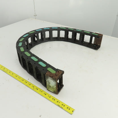 44-1/2" OAL Cable Carrier Energy Chain 2-7/8" x 1-3/4" ID W/Mounting Brackets