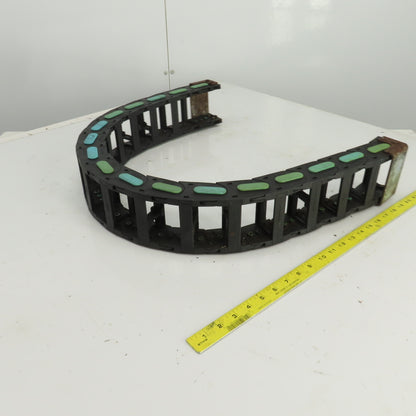 44-1/2" OAL Cable Carrier Energy Chain 2-7/8" x 1-3/4" ID W/Mounting Brackets