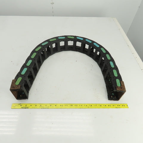 44-1/2" OAL Cable Carrier Energy Chain 2-7/8" x 1-3/4" ID W/Mounting Brackets